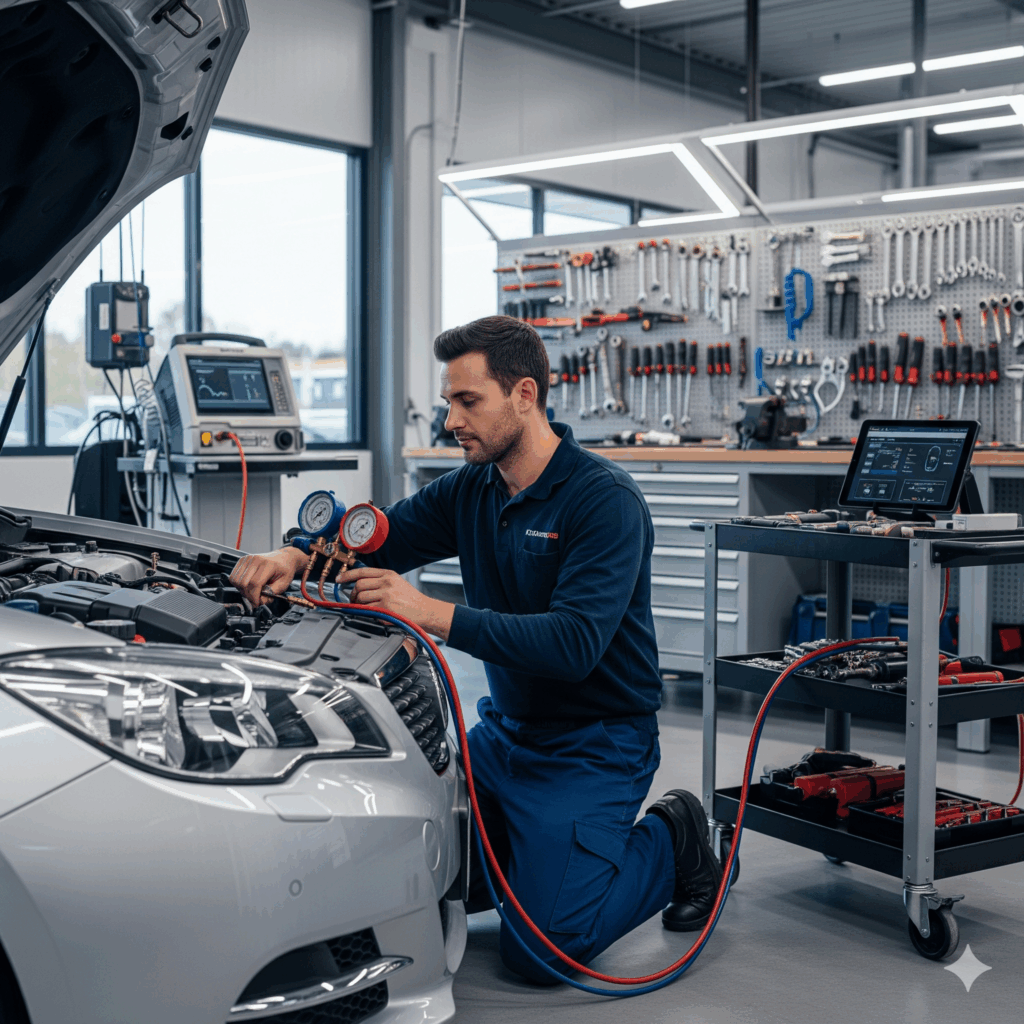 Professioneller Klimaservice für alle Fahrzeug-Modelle 1 Klimaservice: Mehr als nur kalte Luft – eine Frage der Substanz.