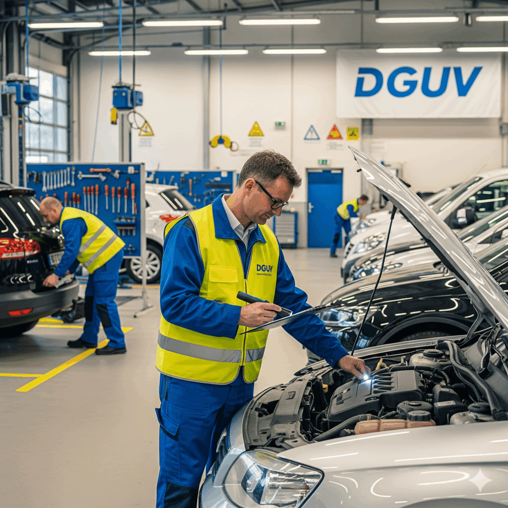 Die DGUV-Prüfung für Firmen-PKW: Alles, was Unternehmer 2025 wissen müssen 1 DGUV-Prüfung für Firmenwagen